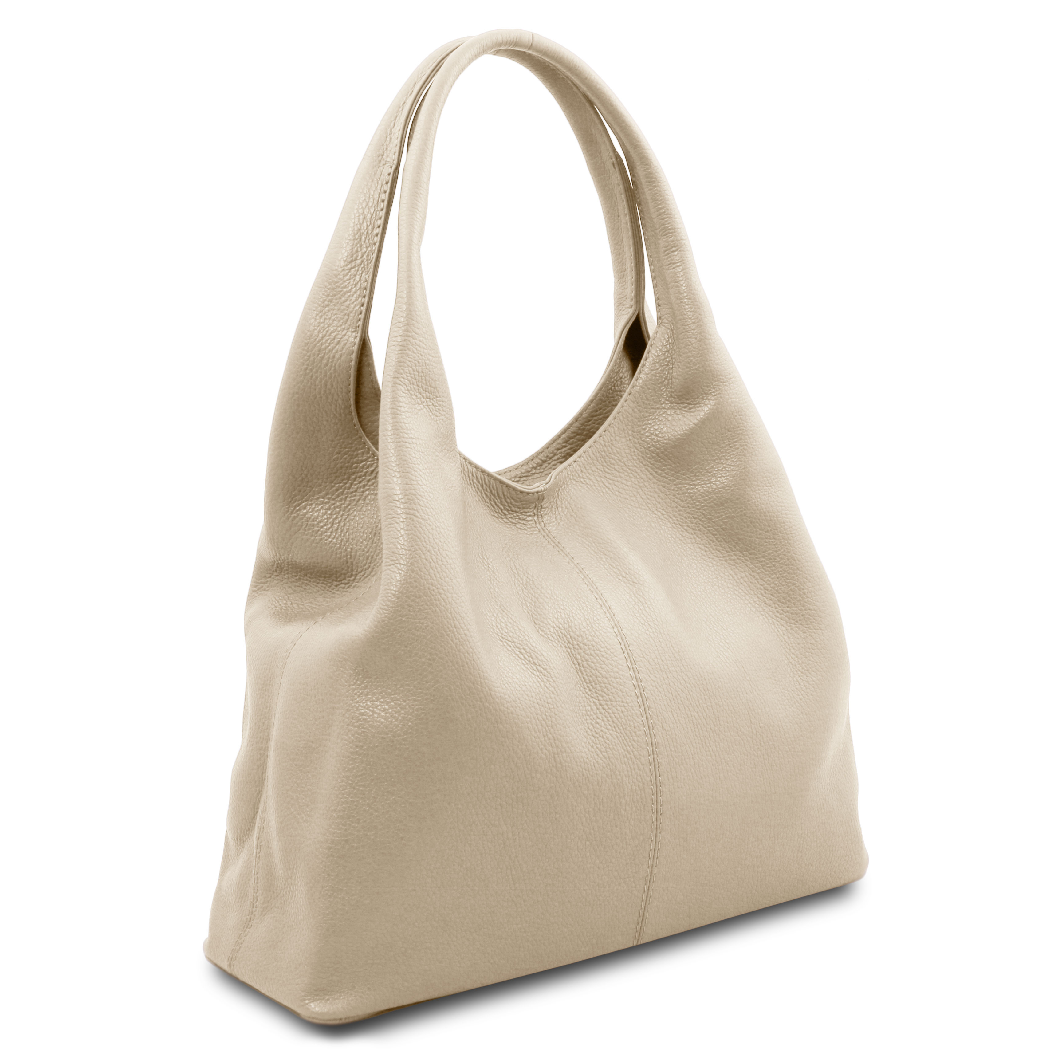 Tuscany Leather TL KeyLuck Tasche aus geprägtem Leder Beige : :  Fashion