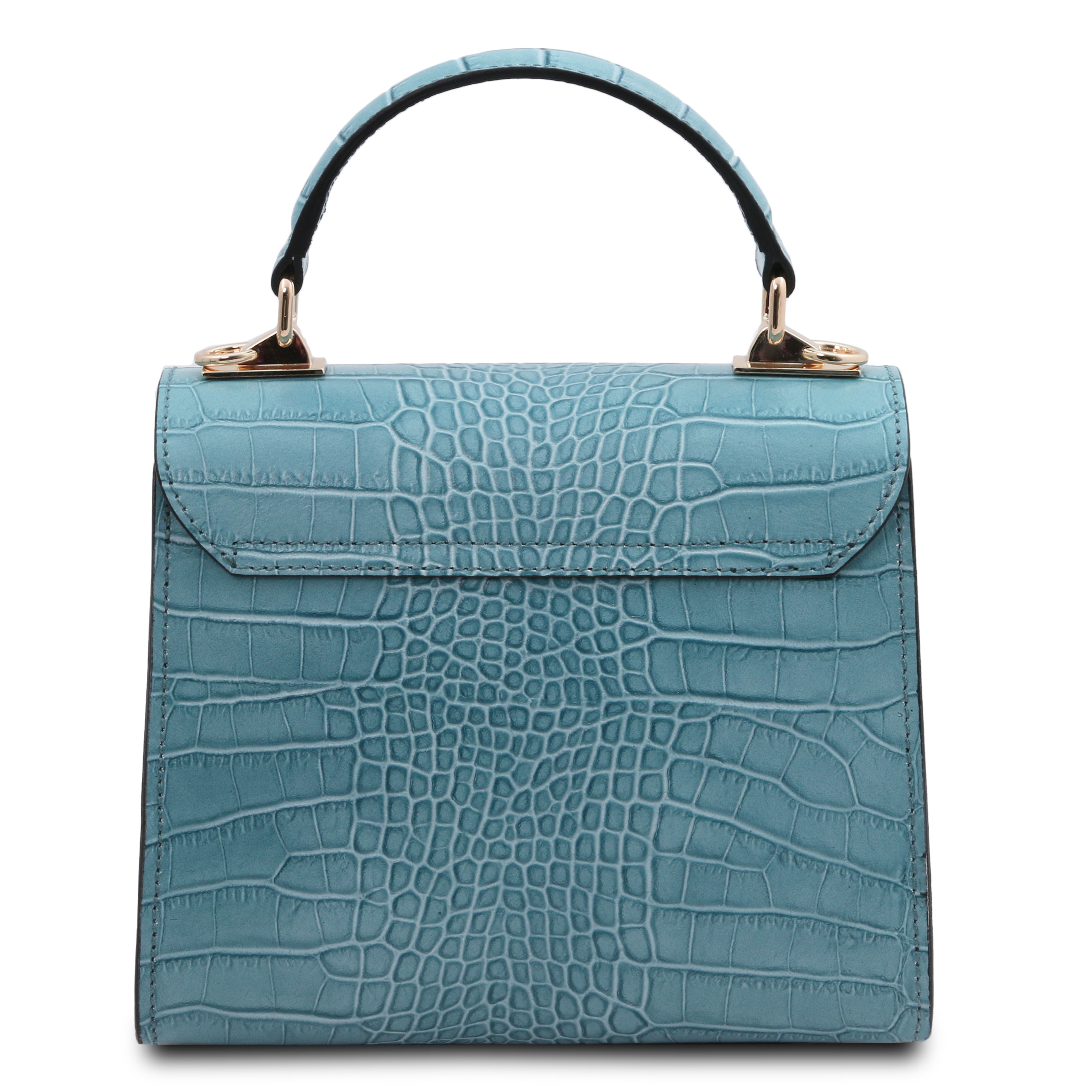Buy Women Handbag Blue Colour Crocodile Leather Pattern at Amazon.in