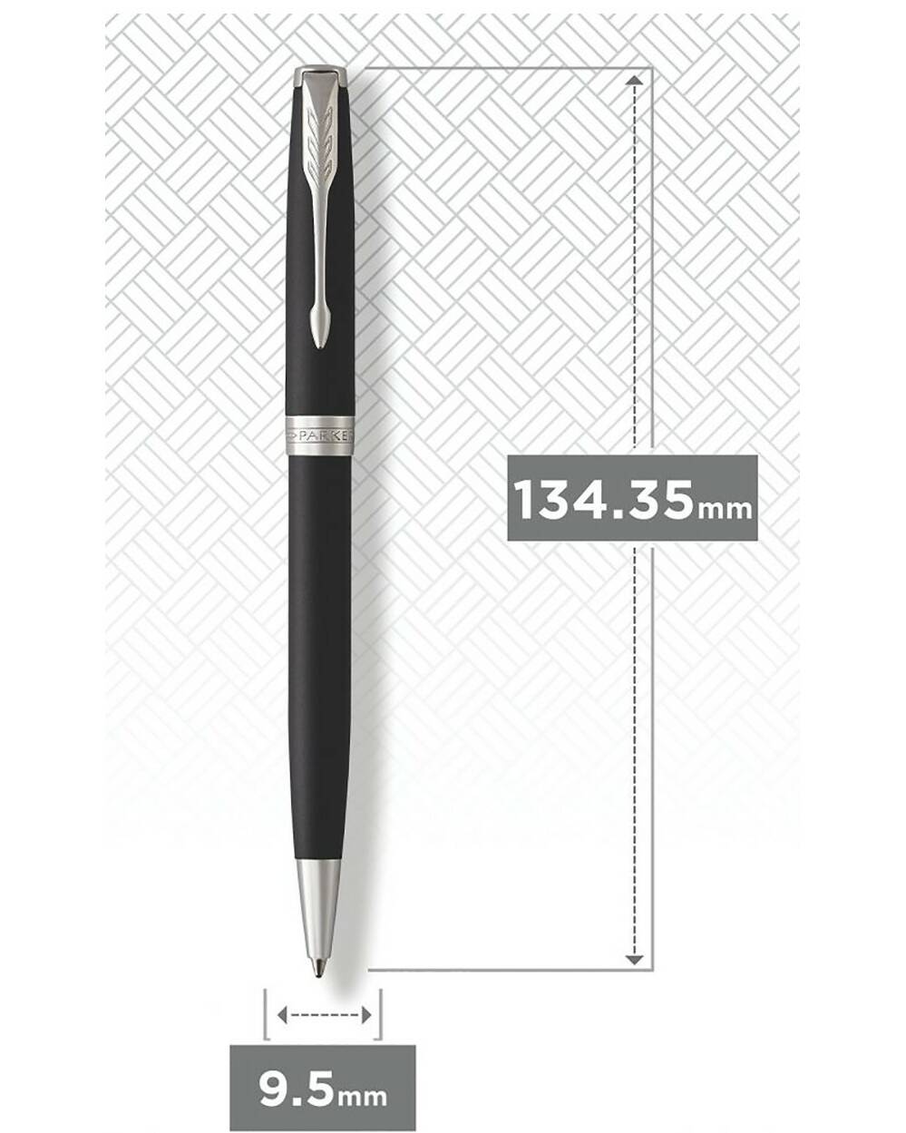 Penna a sfera Parker Sonnet Sand Blasted Metal Black CT - Parker