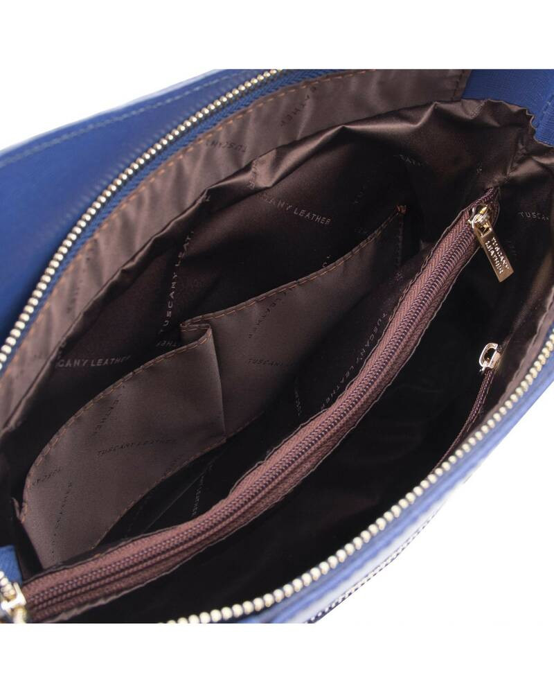 Tuscany Leather Patty - Saffiano leather convertible bag Colour Dark Blue