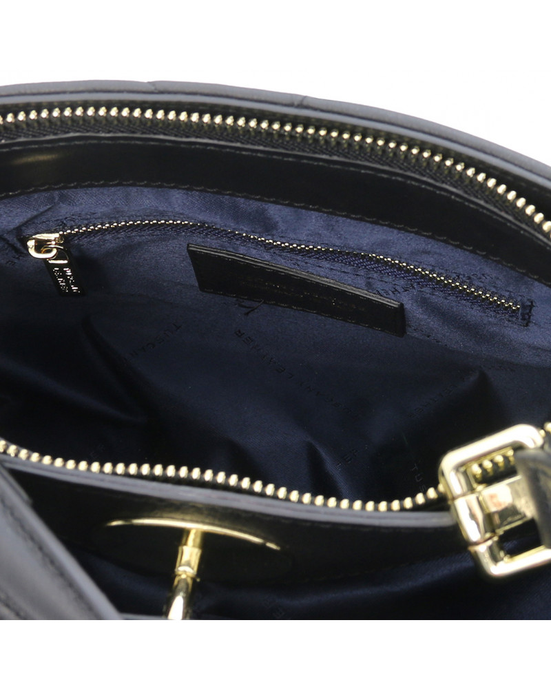 Tuscany Leather TL Bag - Borsa a mano in pelle morbida trapuntata Colore  Nero
