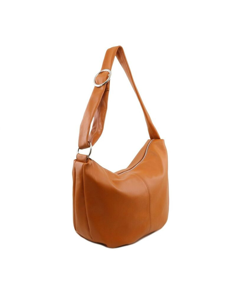 Tuscany Leather Yvette - Leather hobo bag Colour Brown