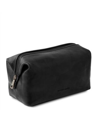 Tuscany Leather - Smarty - Leather toilet bag - Small size Black - TL141220/2