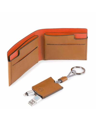Piquadro BagMotic - Gift box with man's wallet and keychain Colour Red