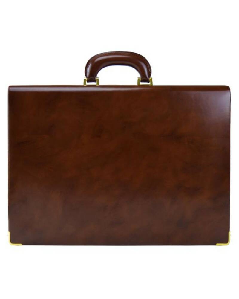 Pratesi Machiavelli slim attache case - R317/7 Radica Brown