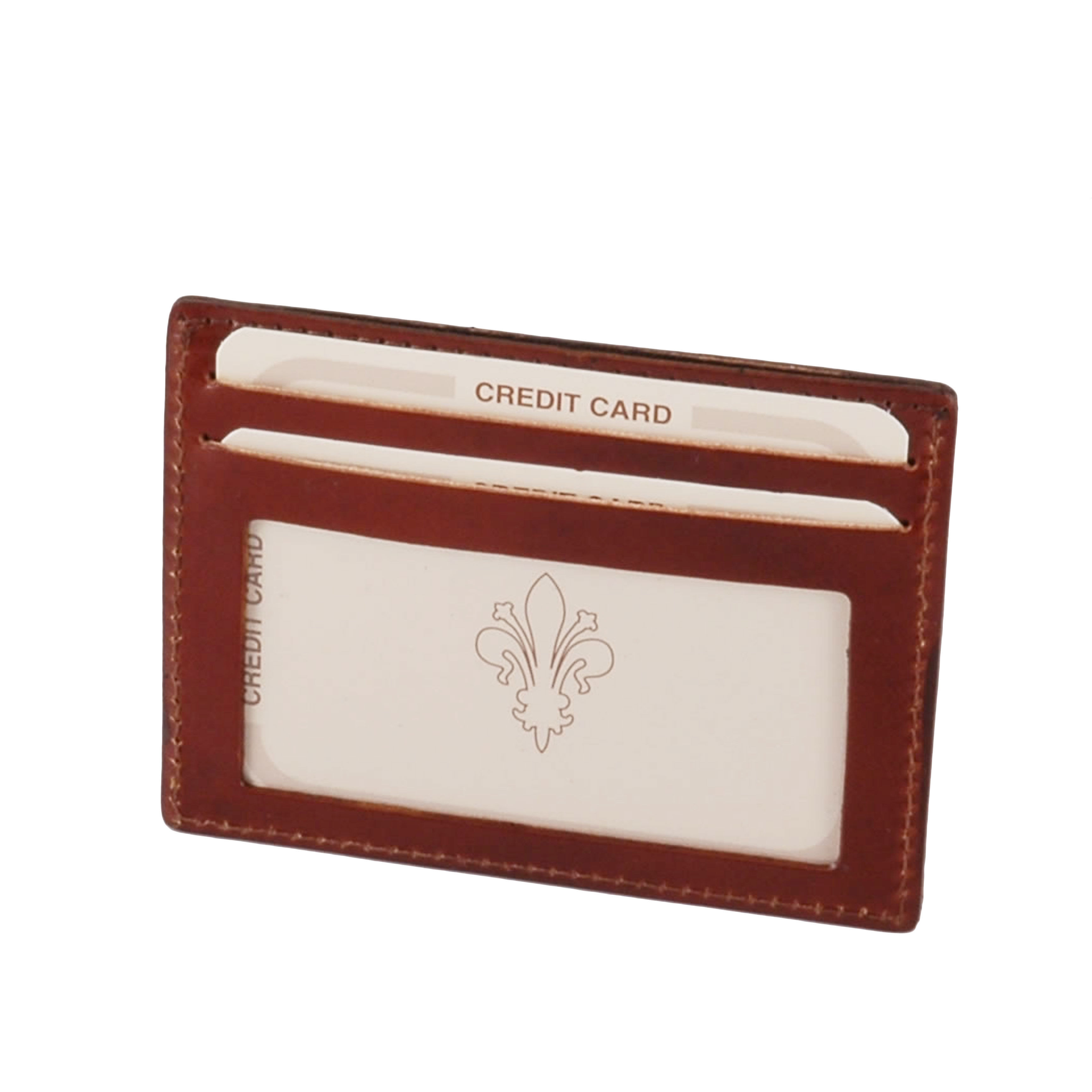 Tuscany Leather Esclusivo portacarte di credito in pelle con finestra  Colore Testa di Moro