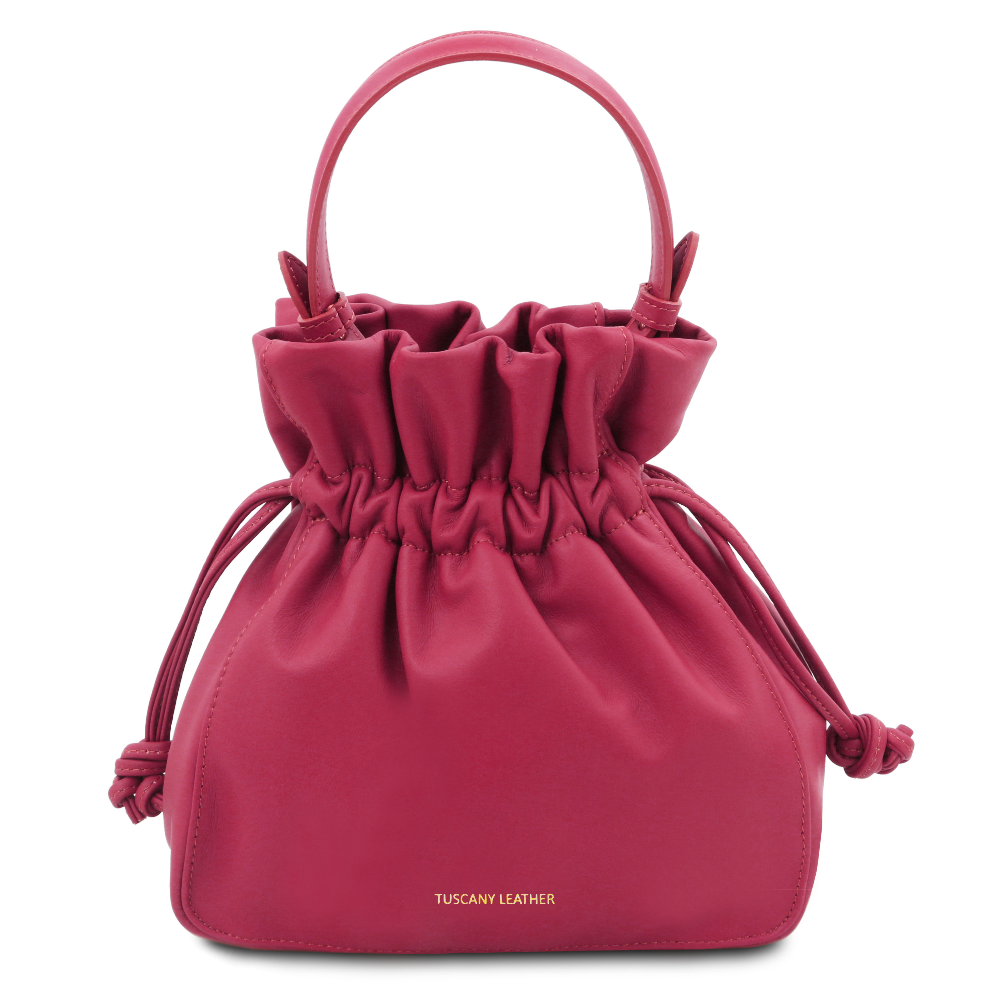 Tuscany Leather TL Bag - Soft leather bucket bag Colour Fuchsia