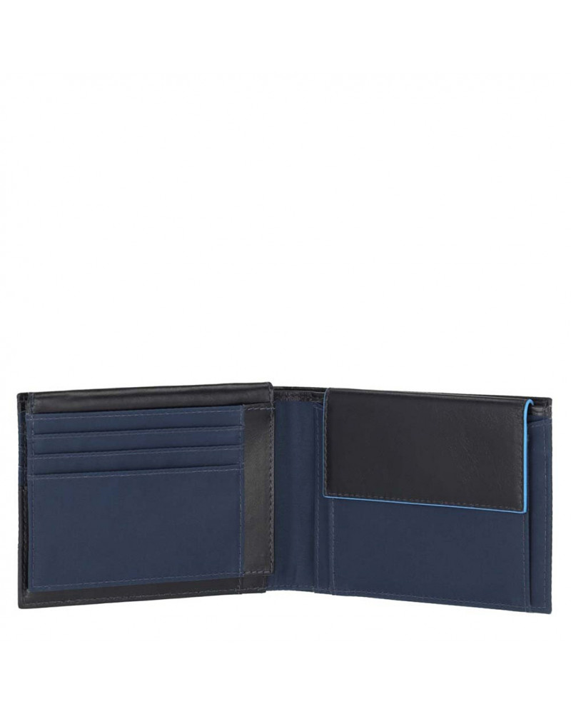 Mens wallet with coin shop pocket and id window