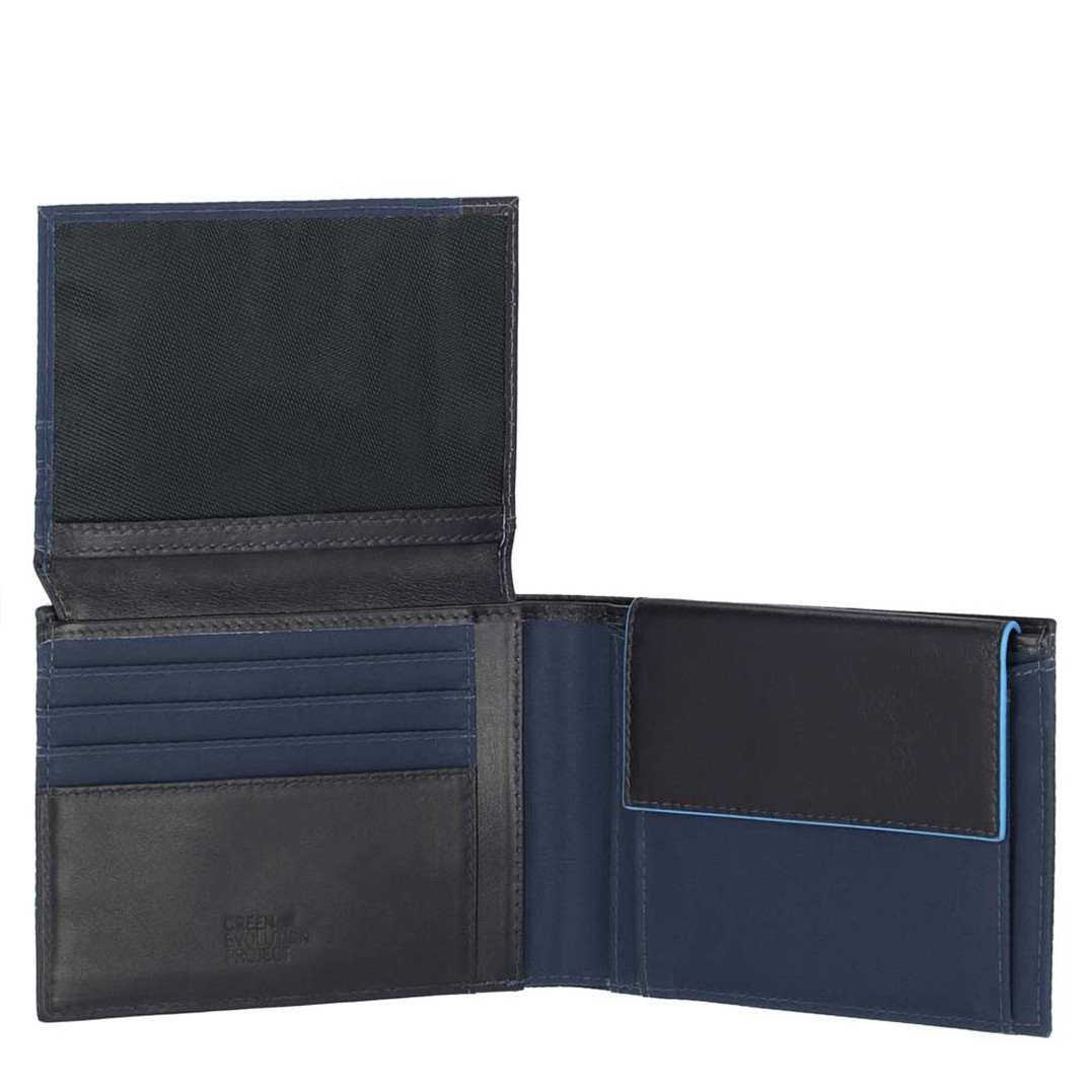 Piquadro Ryan - Portafoglio uomo con porta documenti, porta monete e anti  frode RFID Colore Blu Scuro